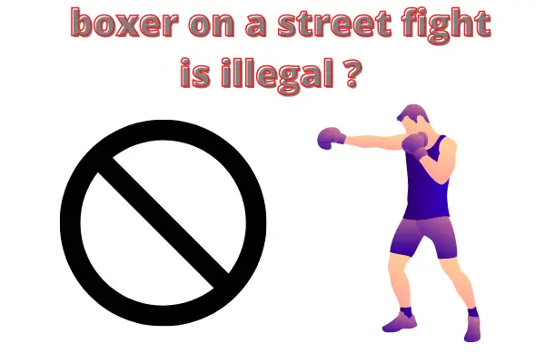 ADVANCE OF A PRO BOXER ON A STREET FIGHT