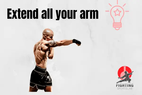 Extend all your arm-tips for boxing beginner