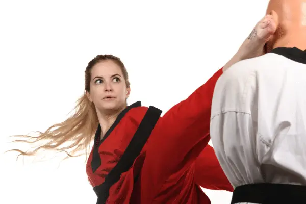 Reverse turning Kick in Taekwondo