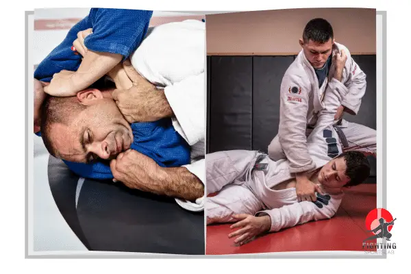 What is the difference between choke and lock in Brazilian jiu-jitsu